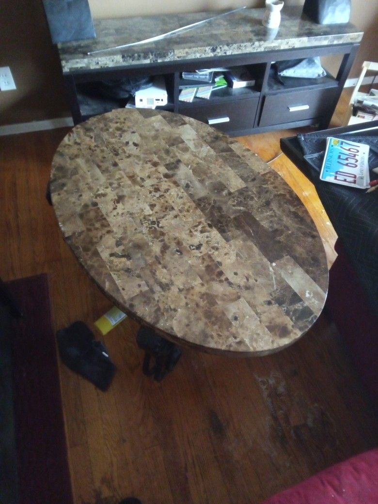 Marble Coffee Table And TV Stand