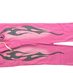 Hellstar pink flame sweatpants Size M