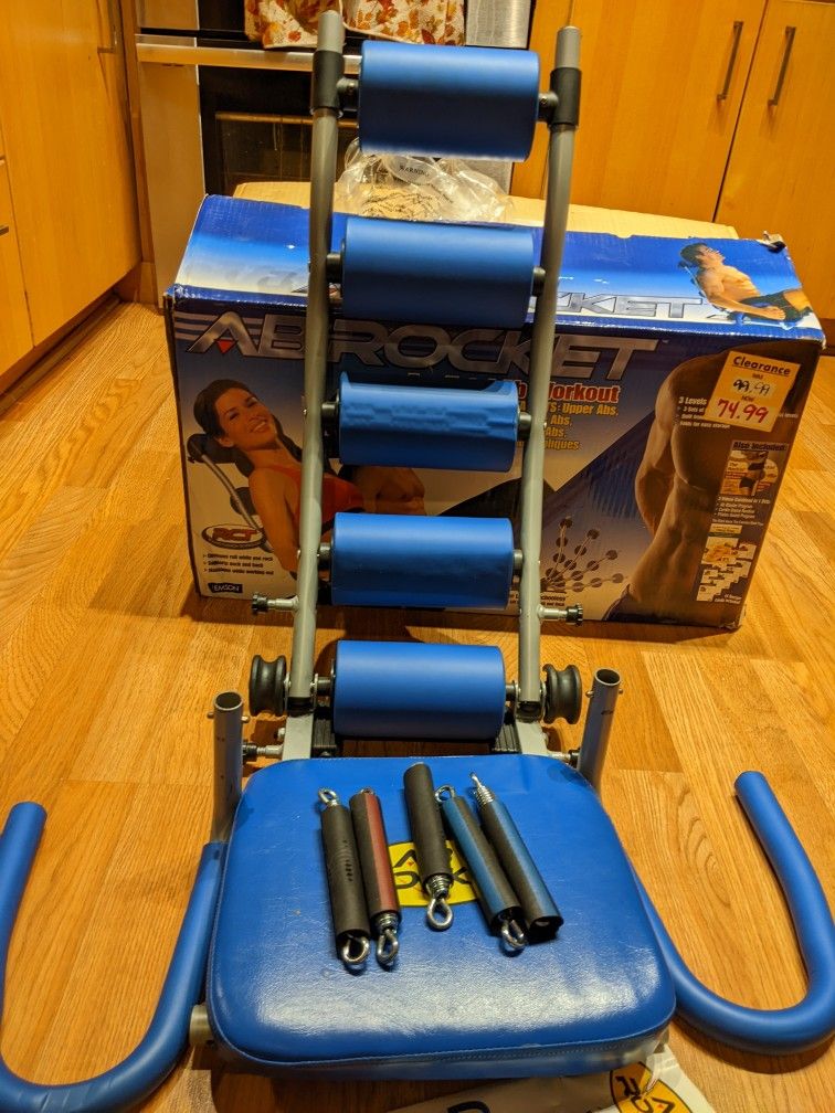 Ab Rocket Abdominal Trainer Core Strengthening Home Gym Workout Blue NIB 



