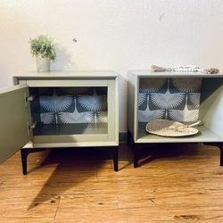 🪴 Beautiful Olive Green West Elm Nightstands! Delivery Available! 👀