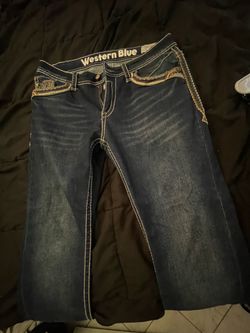 western blue jeans