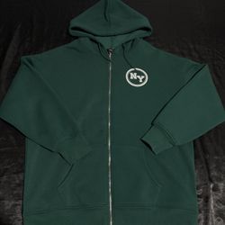 Zip up, dark green, size L