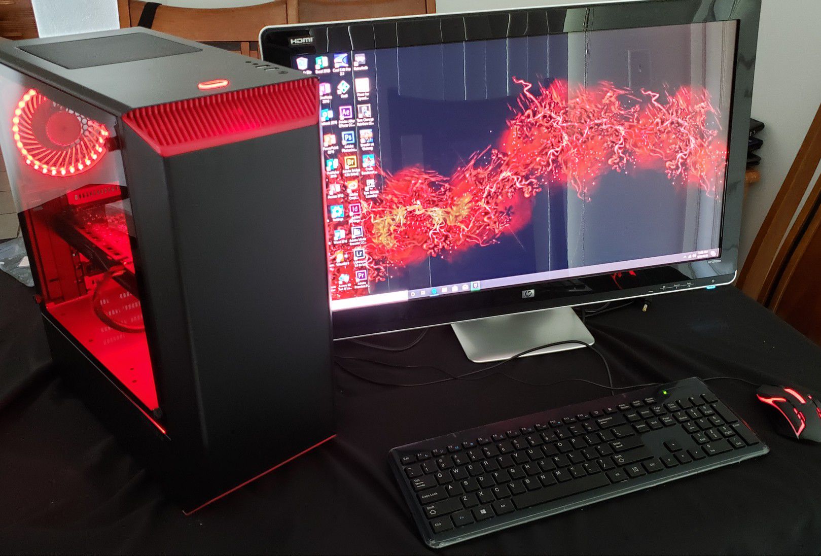 Red & Black AMD Gaming PC
