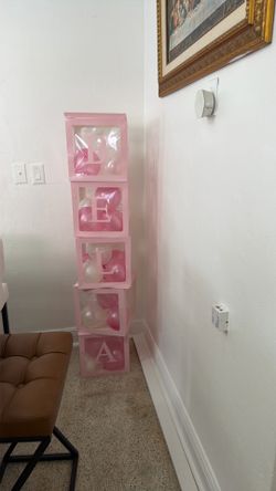 cajas de decoración para baby shower o cumpleaños de niñas