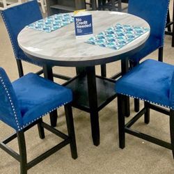 NEW BLUE KITCHEN/ DINNER TABLE $10 DOWN 