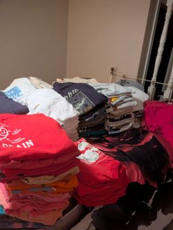 Prob about 100 tee shirts