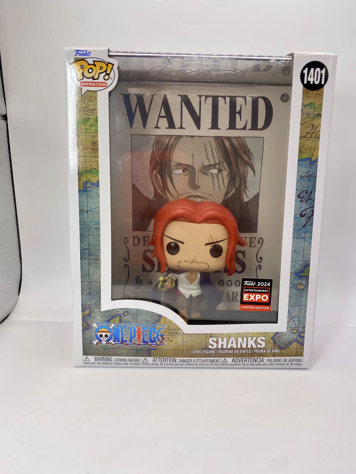 2024 C2E2 Funko Pop! Exclusive Shanks Wanted Poster One Piece Anime #1401 Shared