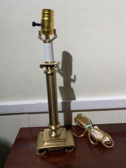 Vintage Cast Brass Lamp ( Heavy)