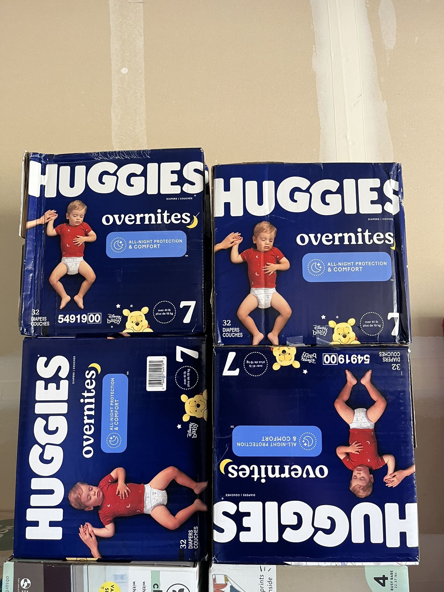Huggies Overnight Diapers X 4