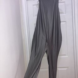 NWT Size 3X SKIMS Shine Jersey Catsuit Full Suit OS-FULL-3014 Gray Chalk
