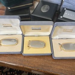 3 Vintage Foster Money Clips
