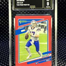 🔥 2021 Josh Allen Press Proof RED 🟥  !!