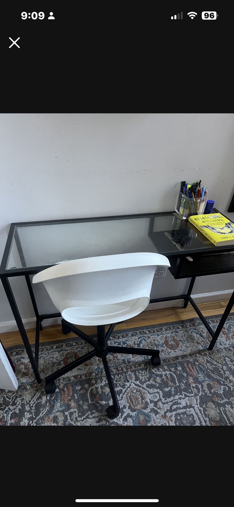 IKEA Glass Desk Table 