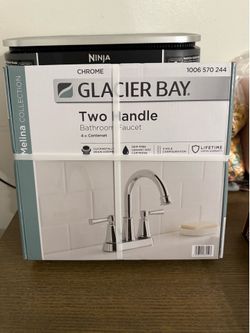 Melina 4 in. Centerset Double Handle High-Arc Bathroom Faucet in Brushed Nickel/grifo de baño