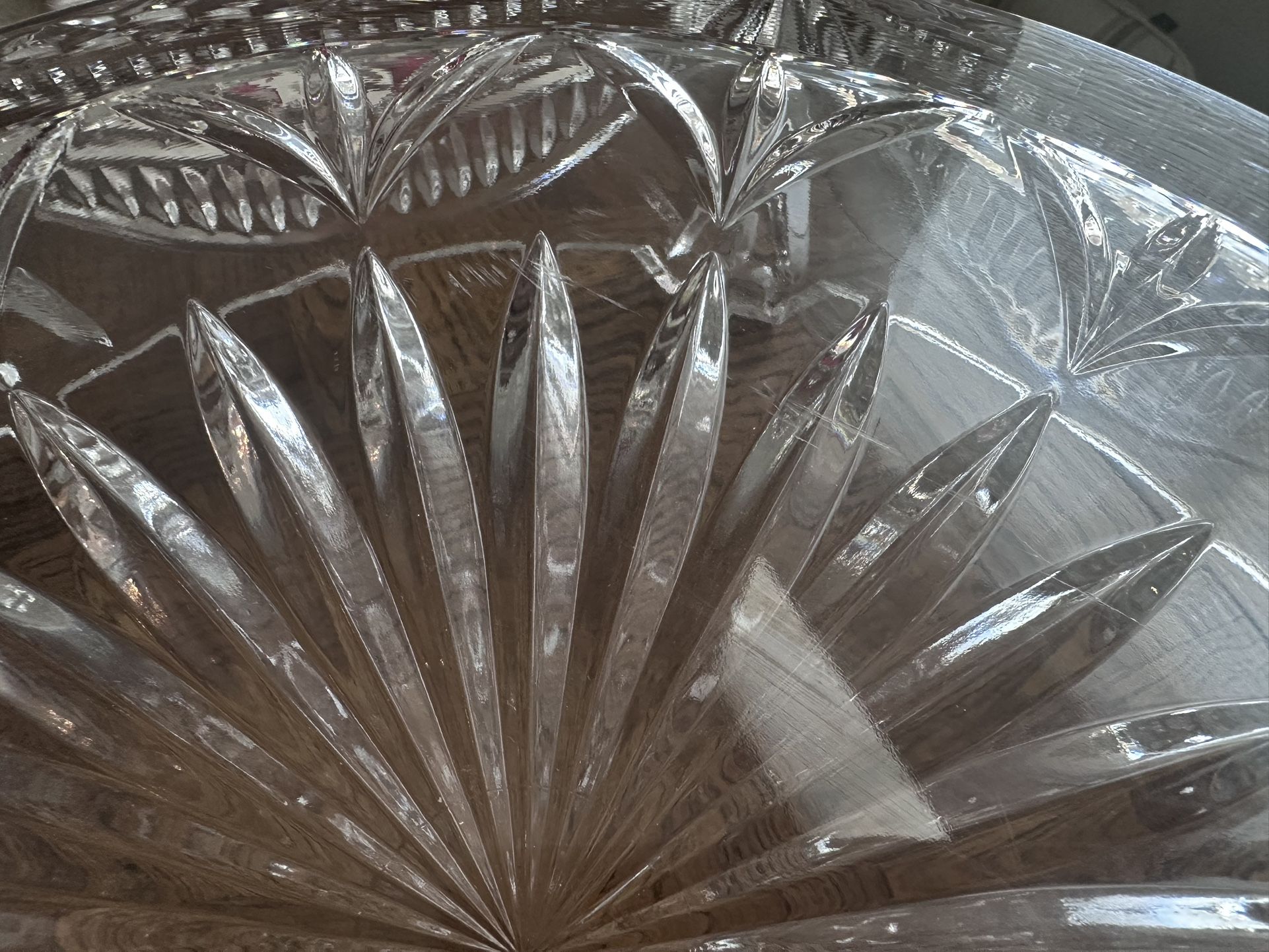 Big, Beautiful, crystal cake plate stand