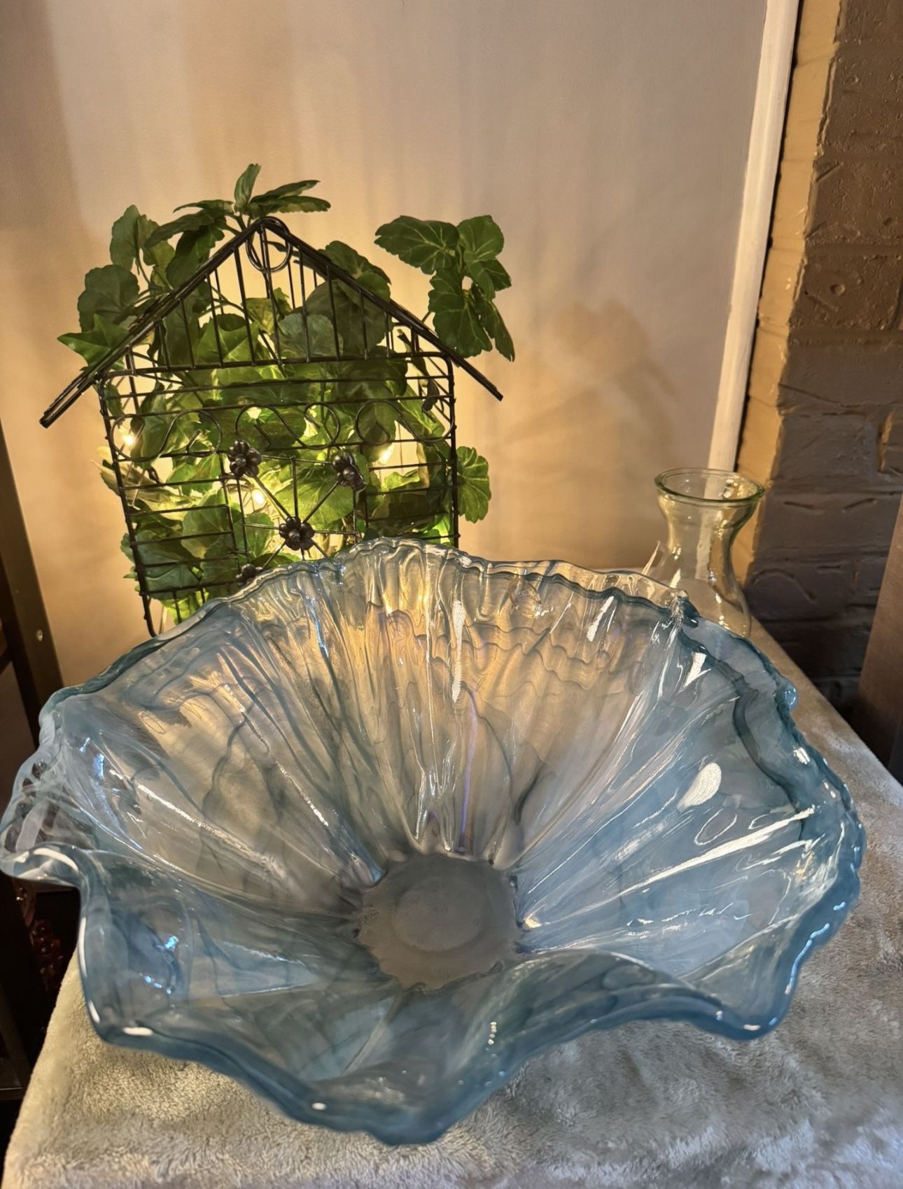 Very Large Arte Murano Lavorazione Italian Bowl. Art Glass