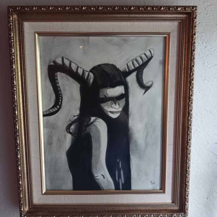 Original Framed Charcol Artwork