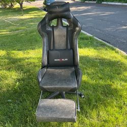 Nokaxus Gaming Chair w/ Footrest - Heavy Duty Ergonomic PC Desk Seat
