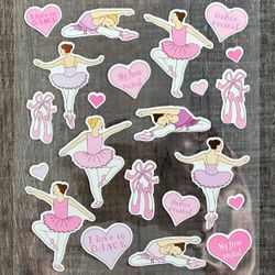 New Dance Recital Ballerina Scrapbook Stickers