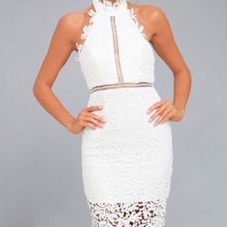 Lulus White Lace Dress