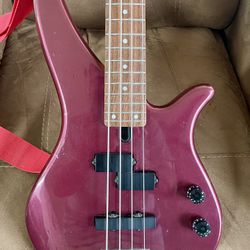 YAMAHA Electric Bass Guitar • 4 String, Solid Alder/Maple, Right Hand, PURPLE