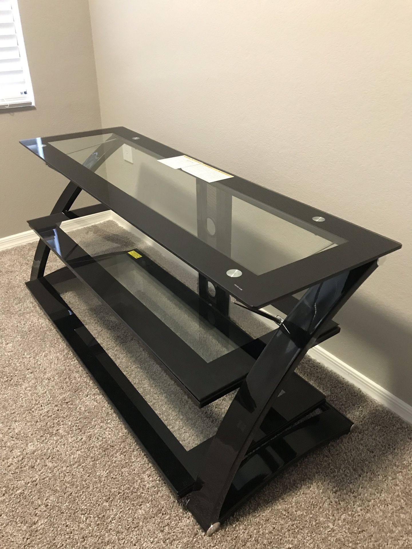 3-in-1 Flat Panel TV Stand with Swivel Mount for TVs up to 65"