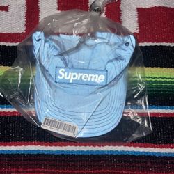 Supreme  Reflective Dyed Camp Cap Blue