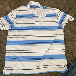 White And Blue Polo Shirt 