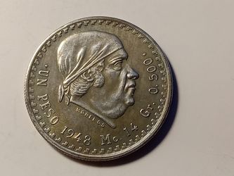 1948 Mexico One Peso Modern Restrike Coin / Token
