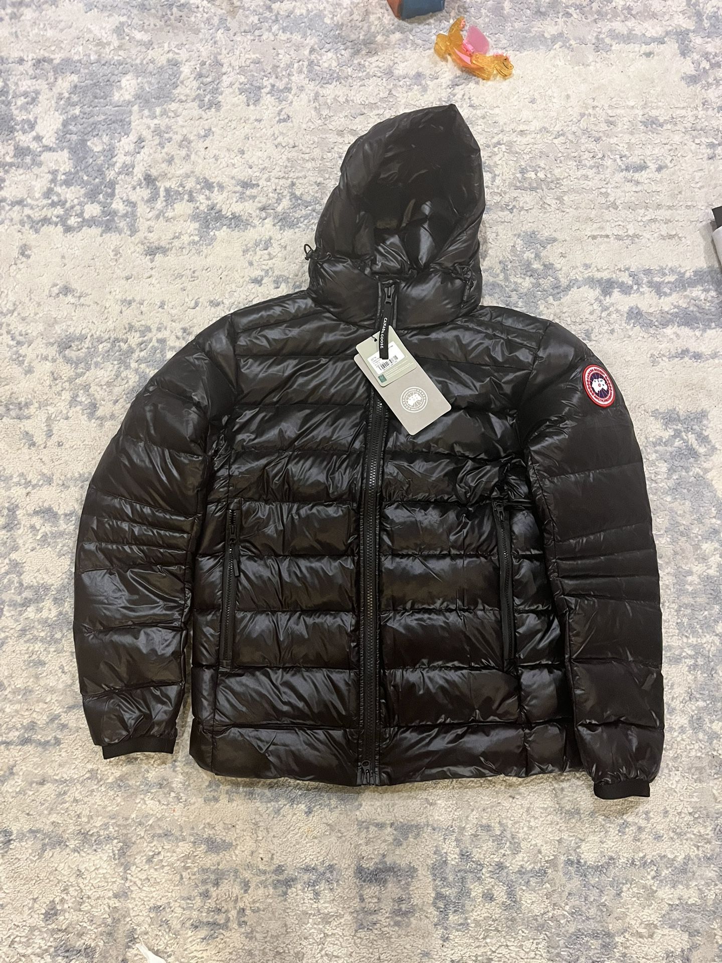 CANADA GOODE CROFTON HOODY MENS XL BLACK COAT JACKET FOLDABLE