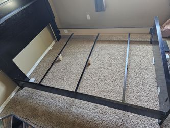 Black Wood Queen Bed Frame