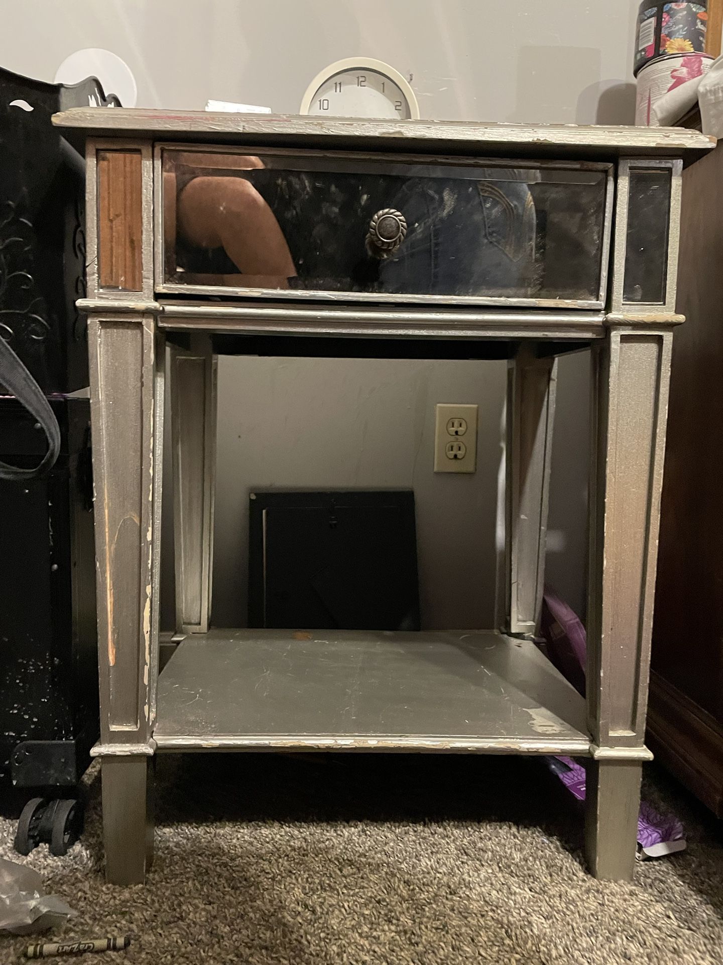 Mirrored Nightstand