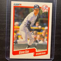 1990 Fleer Steve Sax Baseball Card #455