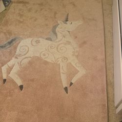 Unicorn Pink Girls Rug