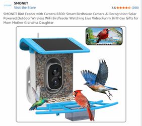 Solar Powered AI Smart Bird Feeder with Camera (New)
