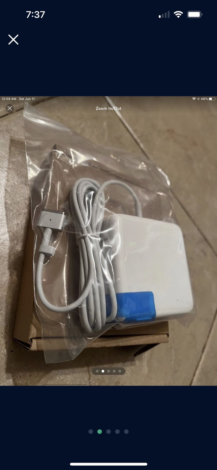 MacBook charger MagSafe 2 Year 2012 To 2016 Power Adapter NEW, NEVER BEEN USED 