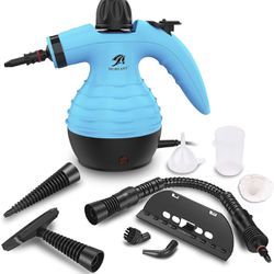 Handheld Steam Cleaner, Multipurpose Portable Upholstery Steamer with Safety Lock and 9 Accessory Kit for Carpet, Couch, Clothes, Mattress, Car Seats,