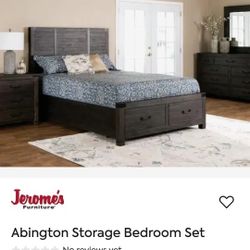 Solid Pine Bedframe.  Ash Distressed 