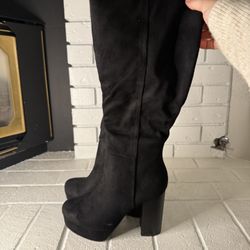 NEW Size 9- Knee High Boots In Black