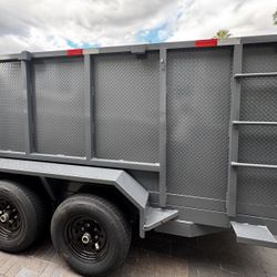 New 8x4x12 Scissor Lift Hydraulic Dump Trailer with Tarp 🔥