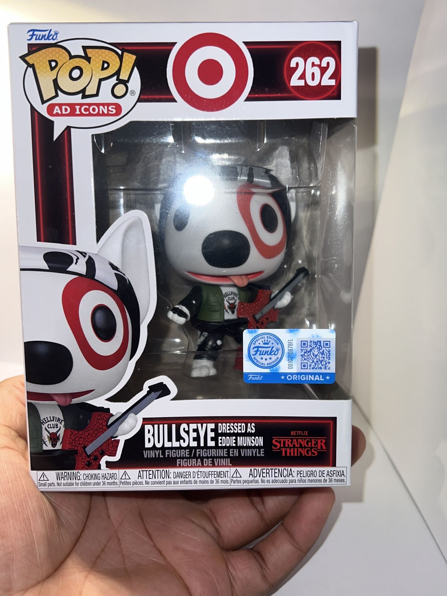 Funko Pop!: BULLSEYE (Dressed as Eddie Munson) #262 Target Exclusive IN HAND!