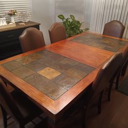 Dining Room Table With Removable Middle Section And Chairs 