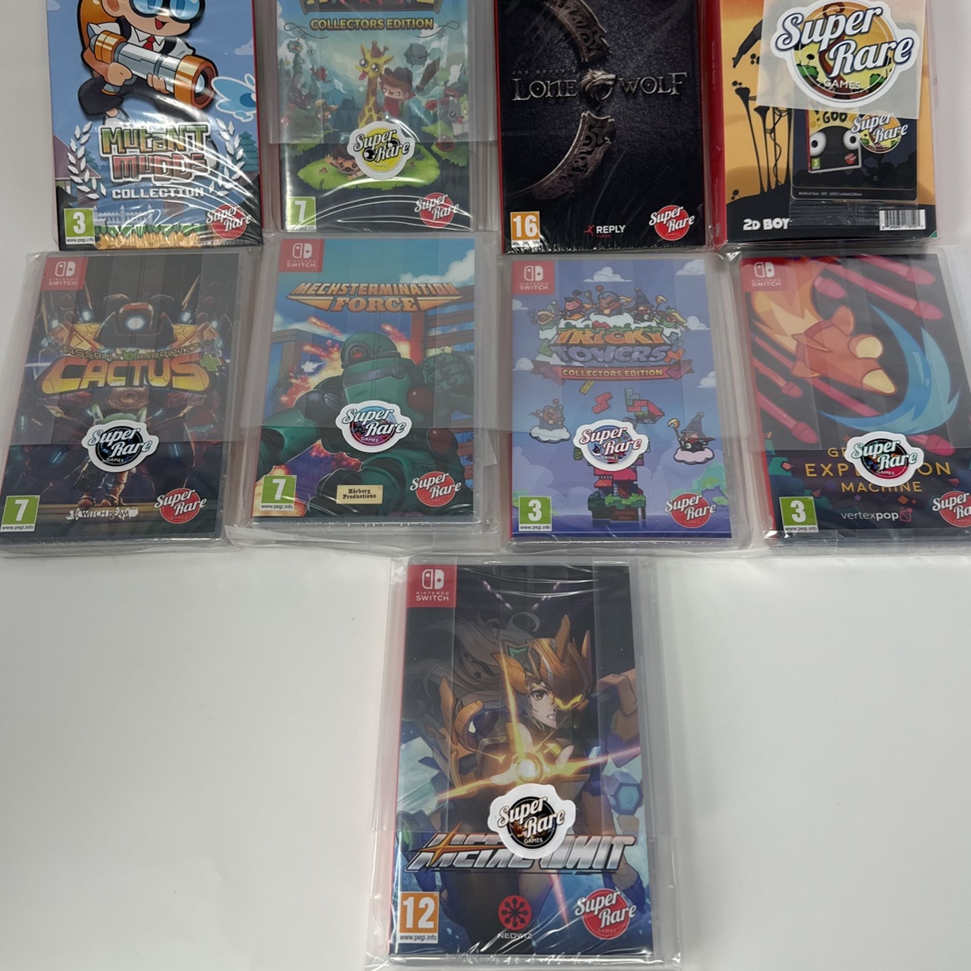 Super Rare Games Nintendo Switch Releases. Pricing In Description