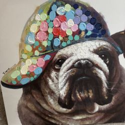 Canvas Bulldog Picture