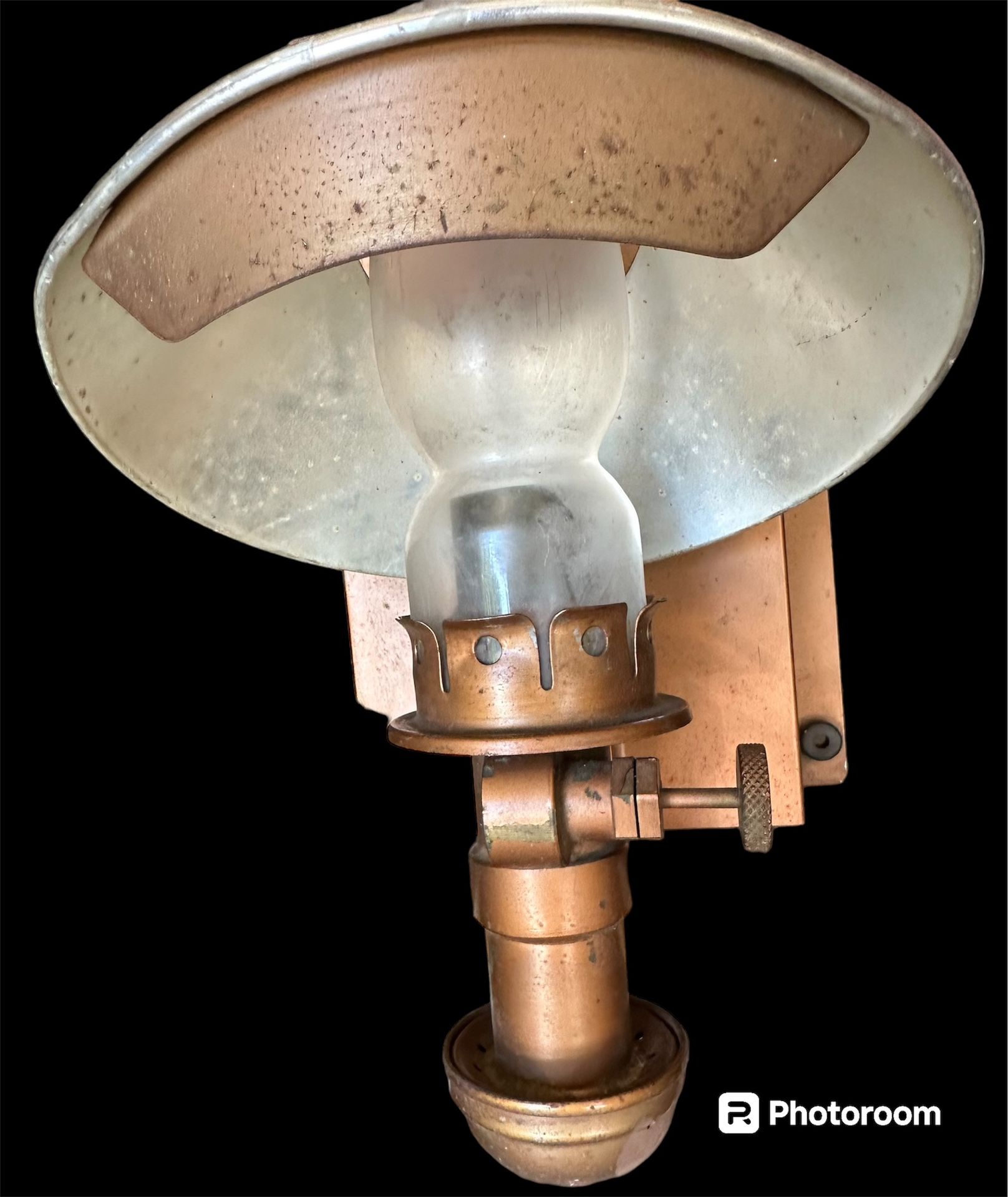 Antique Railroad Train Bunk Car Lantern Lamp Metal Wall Mount