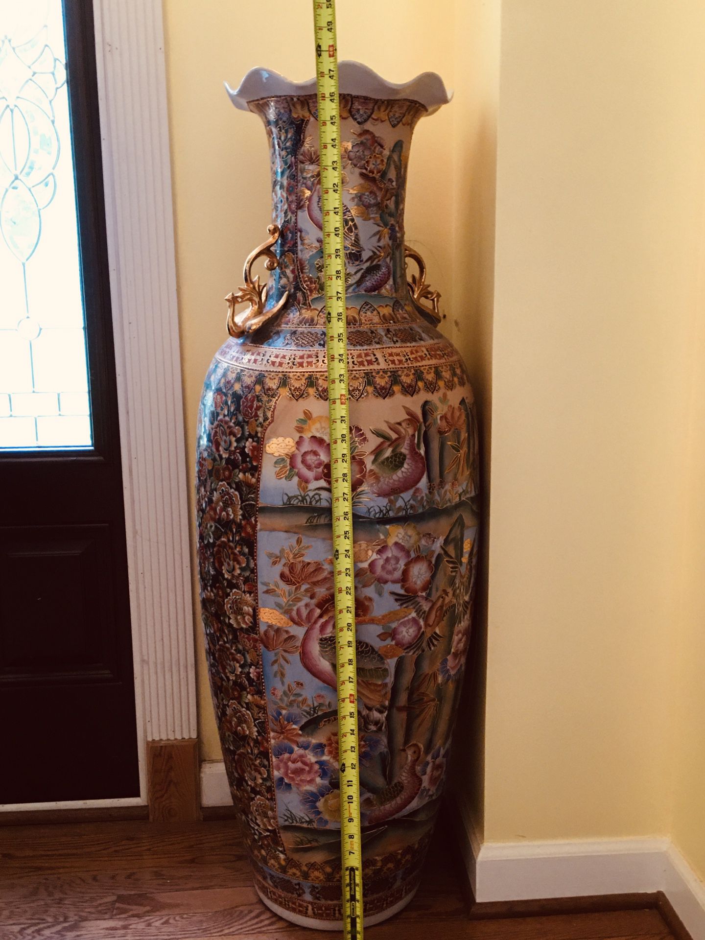 Large Traditional Porcelain Vase Chinese vase Antique Ceramic vase with Base Decorative Porcelain Vase Modern Home