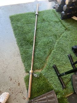 7ft Olympic Barbell with Spring Collars