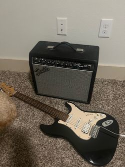 Aria HSS Electric Guitar & Fender Super Champ XD Amp