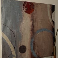 Large canvas hanging art.