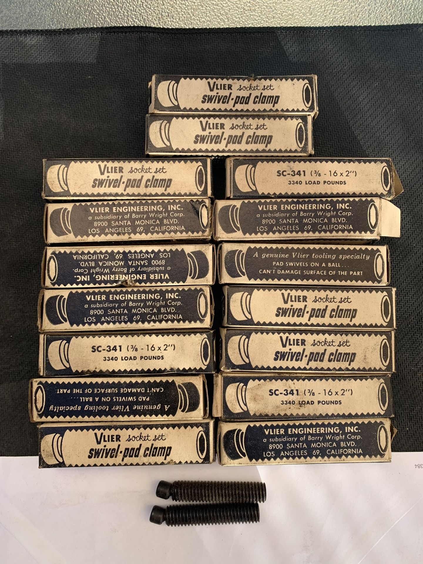 16 Vilier socket set Swivel-Pad Clamp 3/8-16 x 2”.   